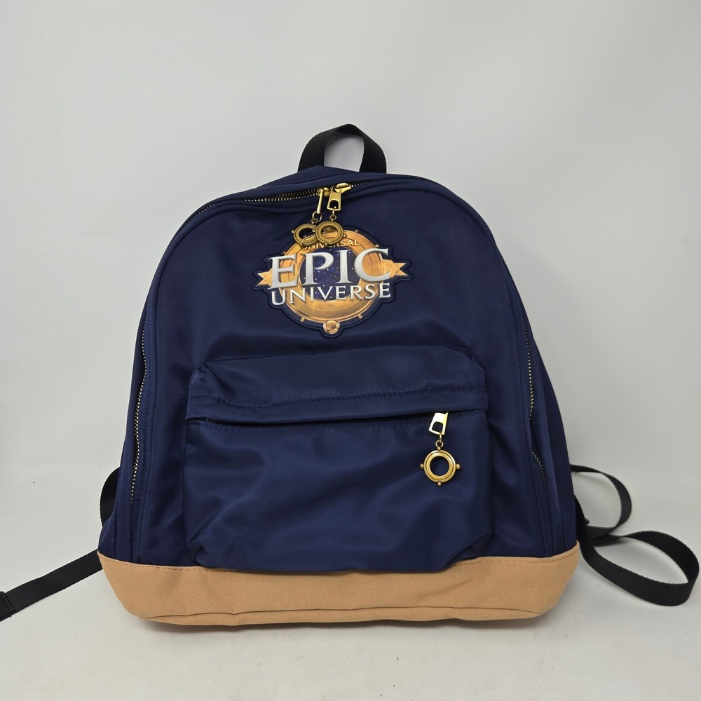 Universal Epic Universe Navy Blue Mini Backpack Gold Celestial Hardware Starry